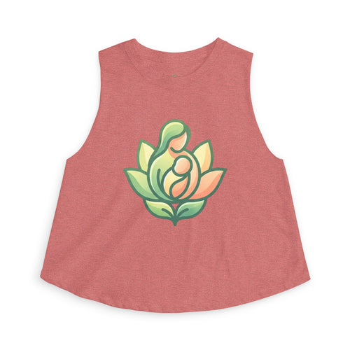 Lotus Motherhood Crop Top — Maternity Mama Graphic Tank