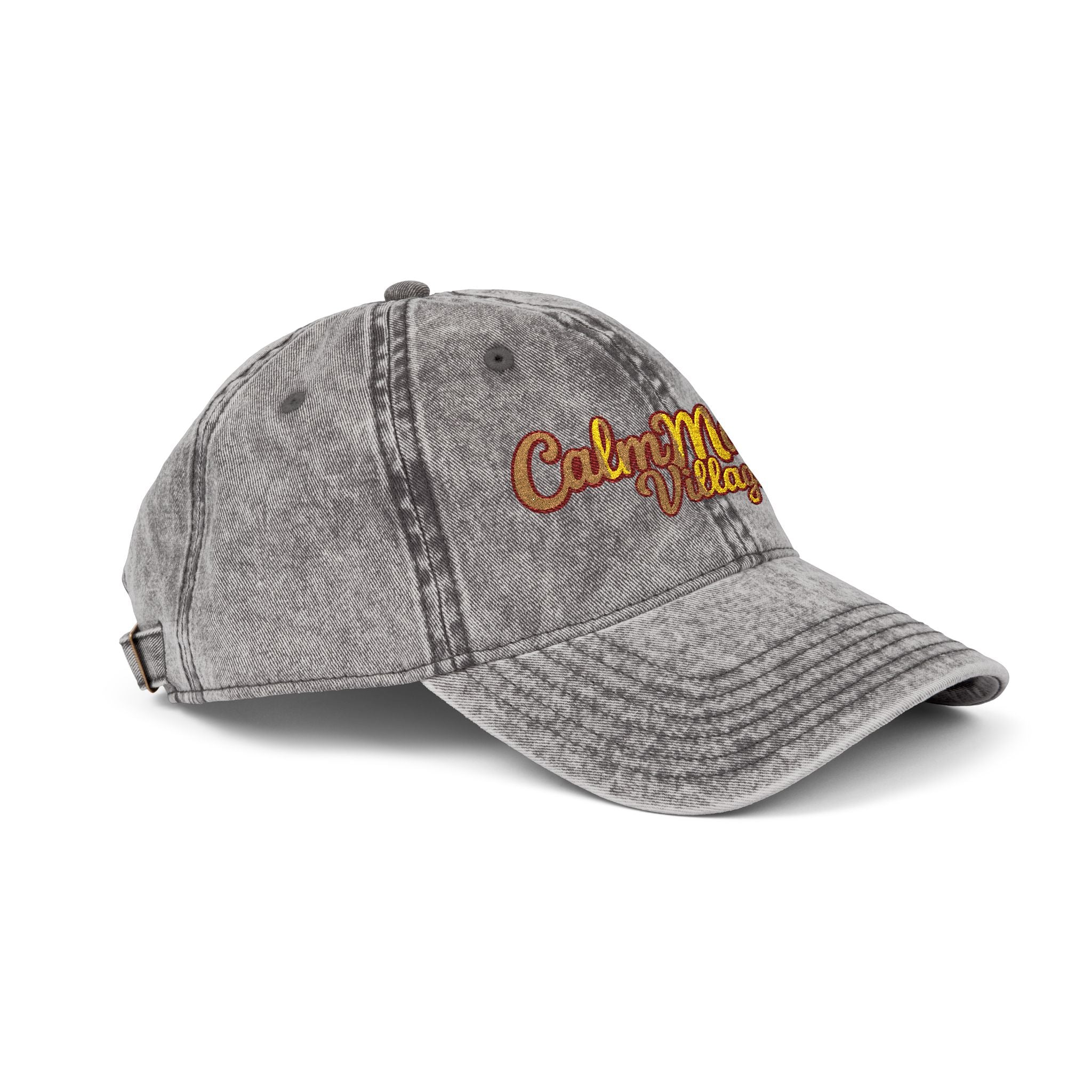 Vintage Embroidered Cap - "Calm Mama Vibes" Distressed Baseball Hat