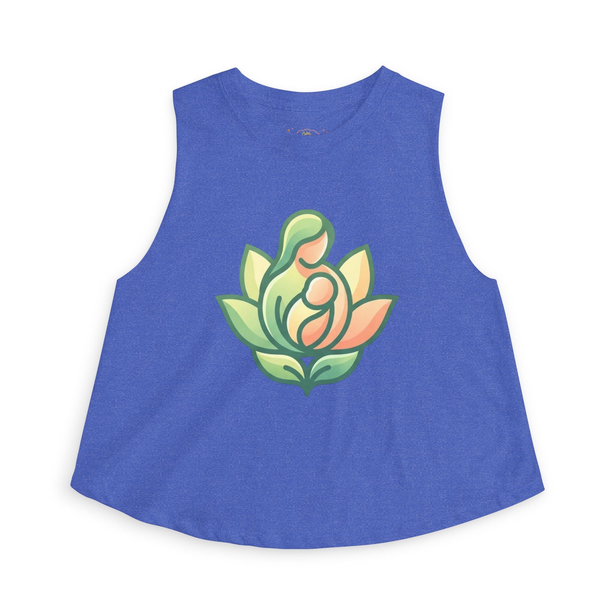 Lotus Motherhood Crop Top — Maternity Mama Graphic Tank