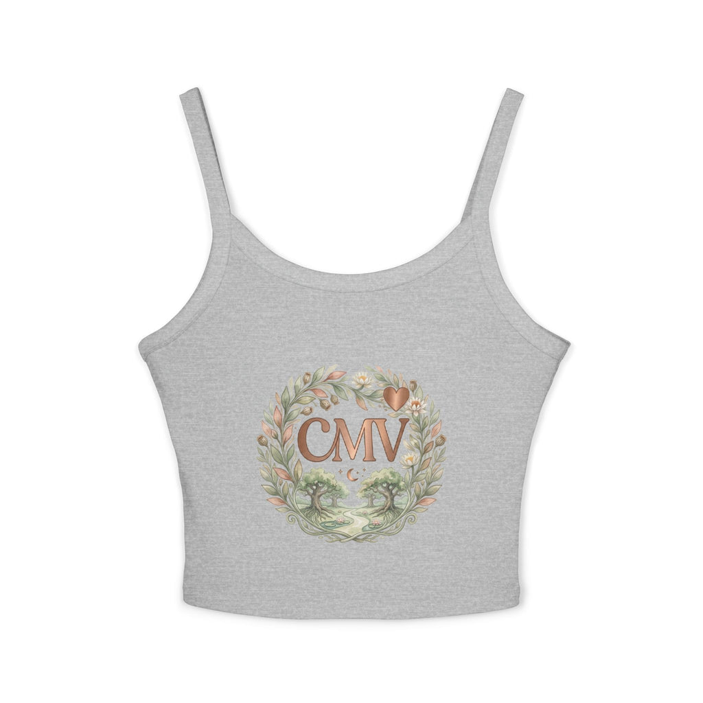 Floral Monogram Crop Tank Top — CMV Wreath Design