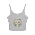 Floral Monogram Crop Tank Top — CMV Wreath Design