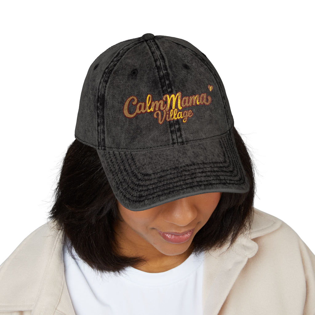 Embroidered Vintage Cap – 'Cali Mama' Retro Washed Baseball Hat
