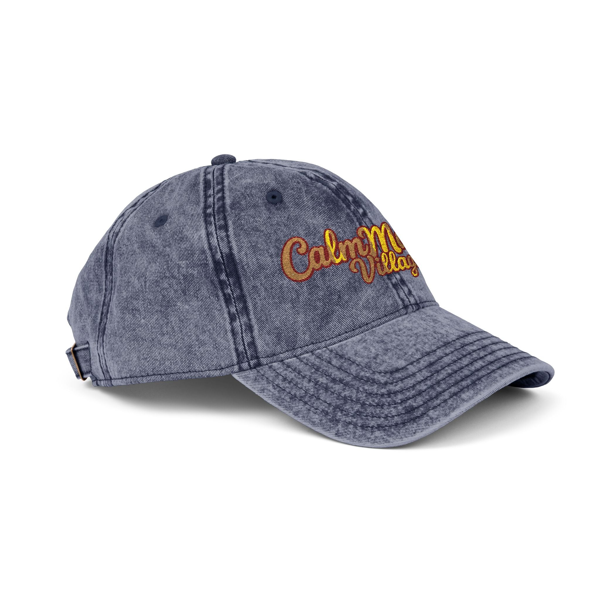 Vintage Embroidered Cap - "Calm Mama Vibes" Distressed Baseball Hat