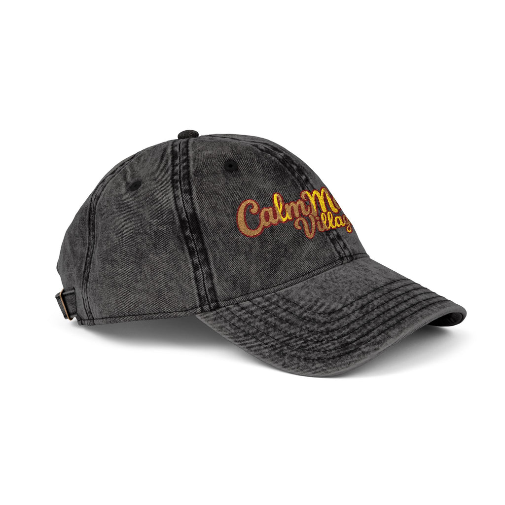 Vintage Embroidered Cap - "Calm Mama Vibes" Distressed Baseball Hat