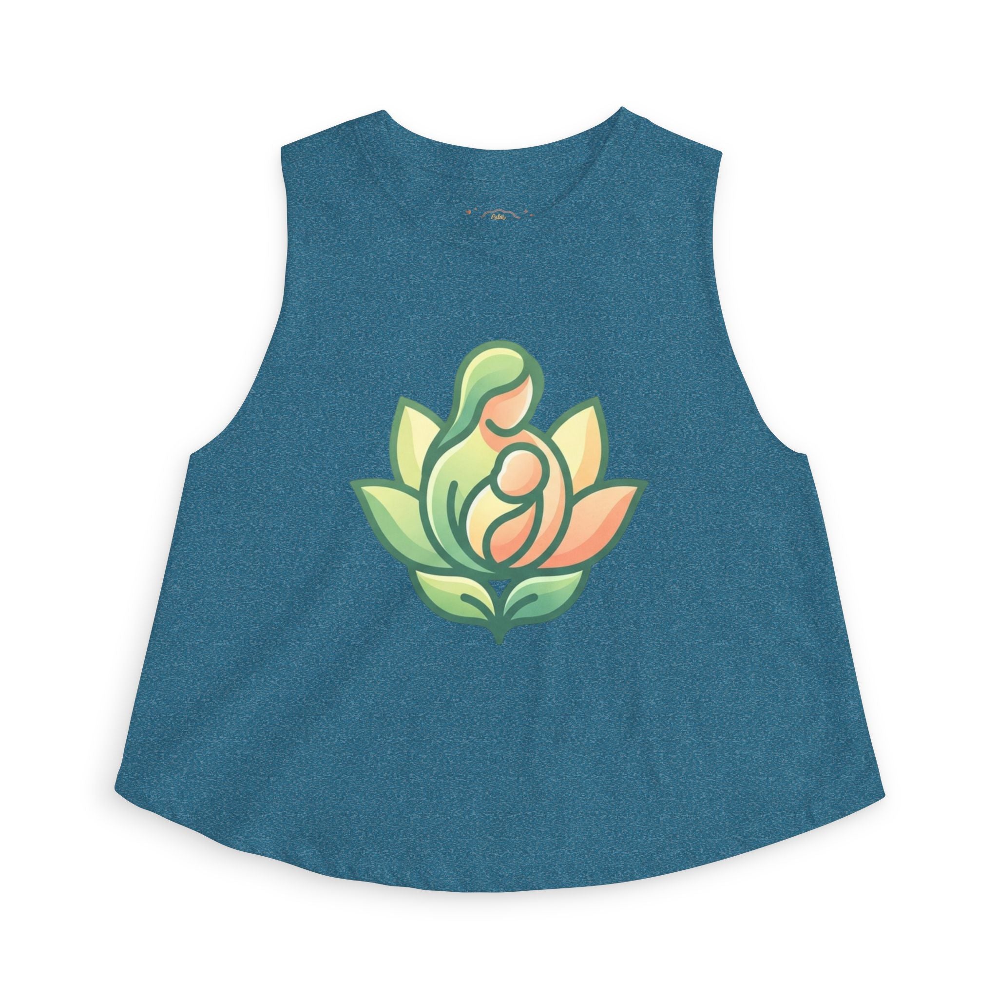 Lotus Motherhood Crop Top — Maternity Mama Graphic Tank