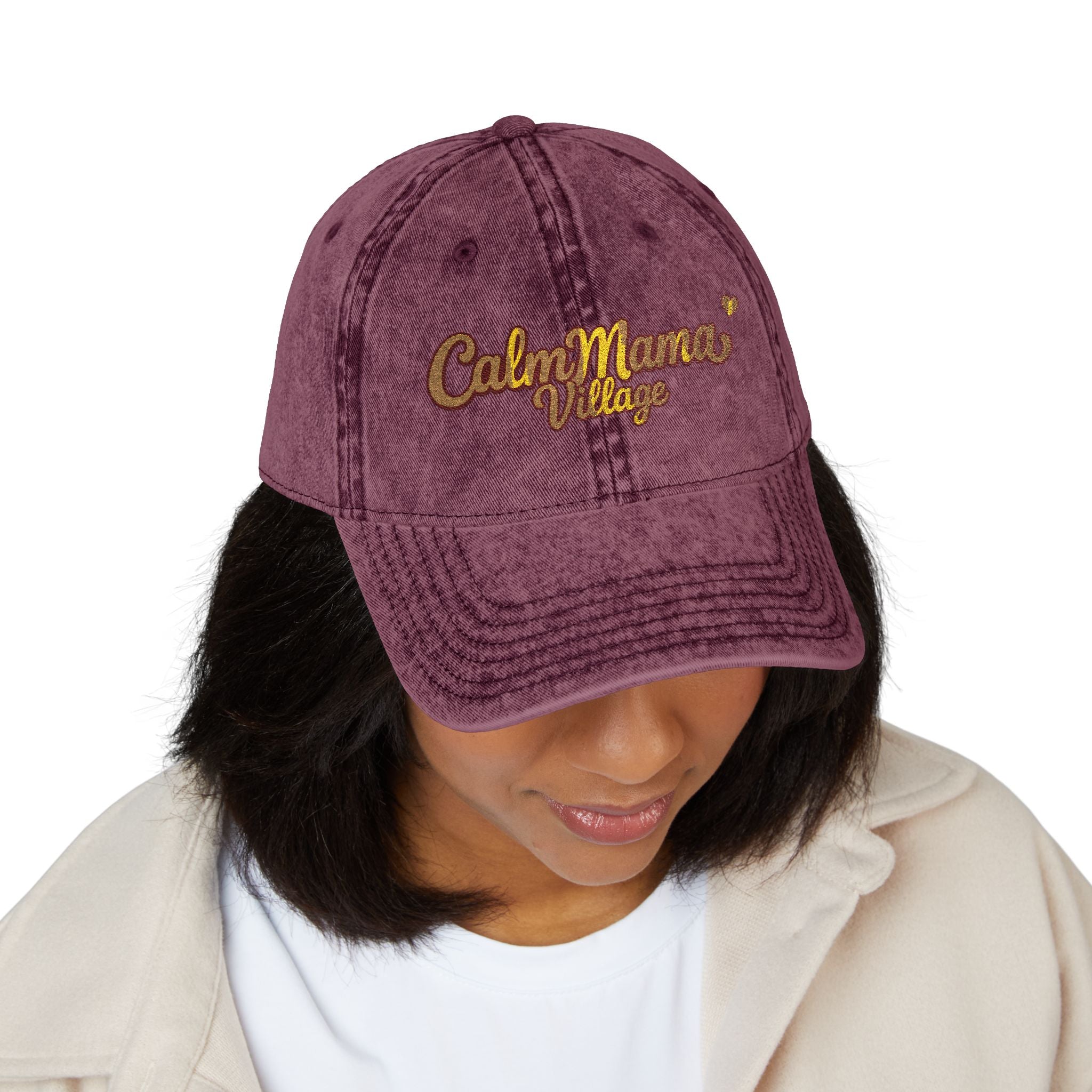 Embroidered Vintage Cap – 'Cali Mama' Retro Washed Baseball Hat
