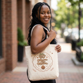 Mama Matters Floral Tote — 'Mama Matters' Cotton Canvas Tote Bag