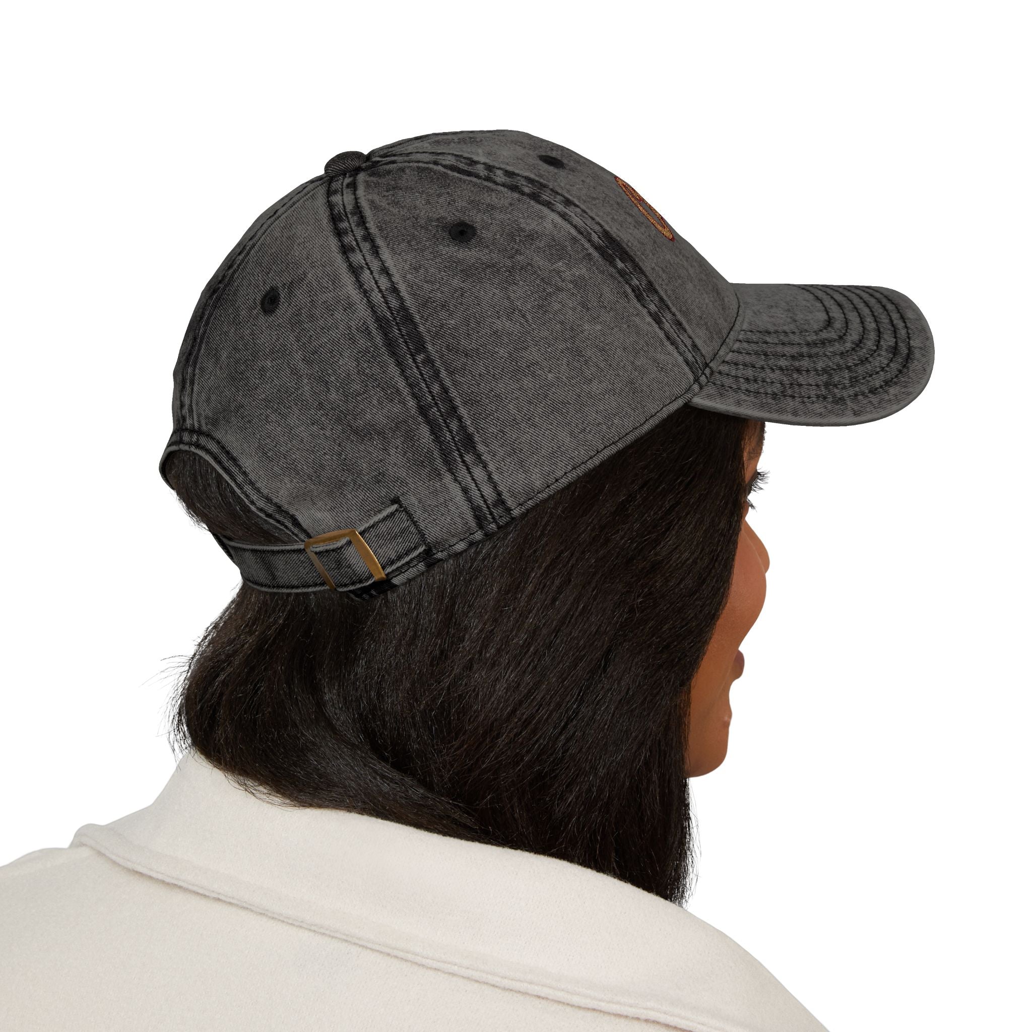 Vintage Embroidered Cap - "Calm Mama Vibes" Distressed Baseball Hat