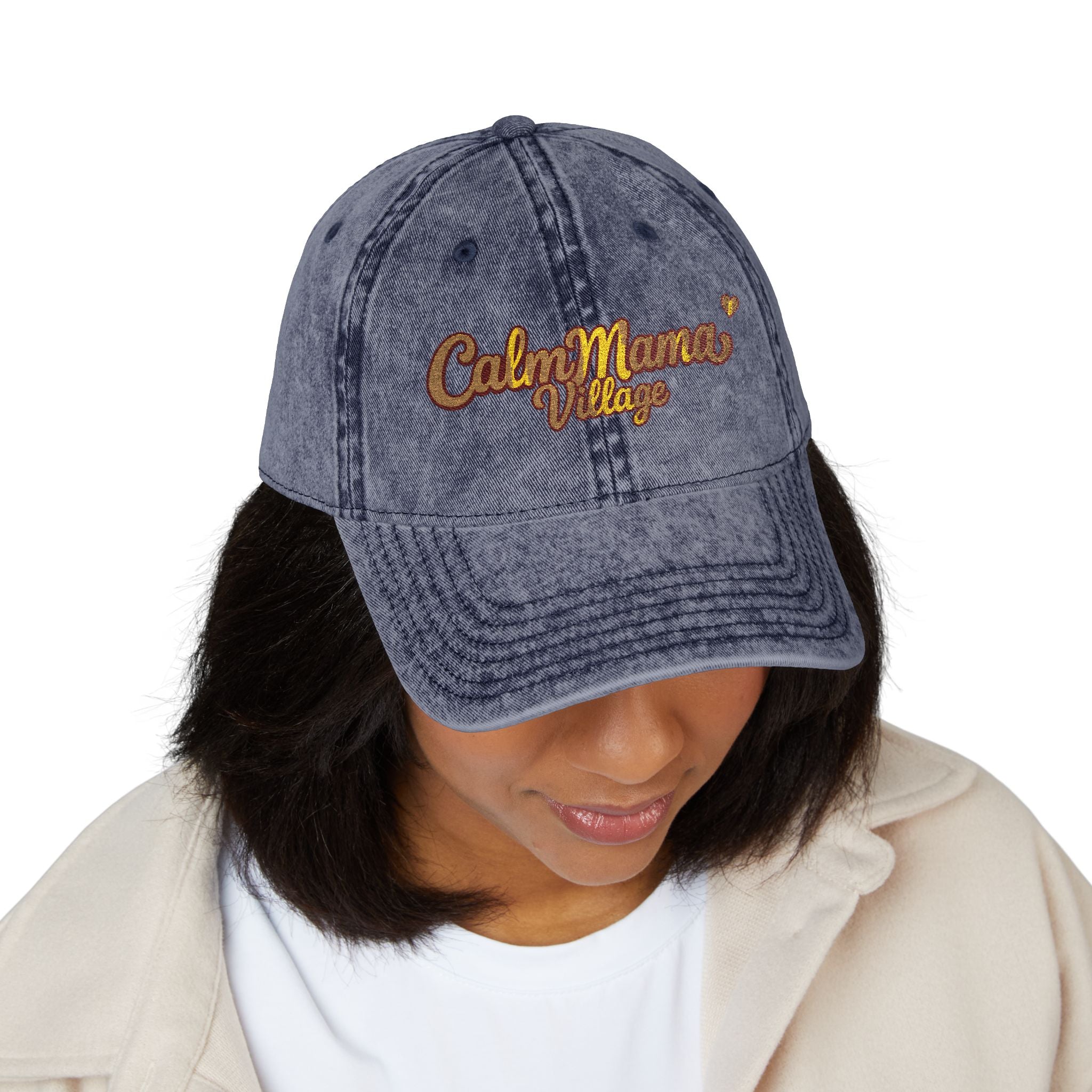 Embroidered Vintage Cap – 'Cali Mama' Retro Washed Baseball Hat