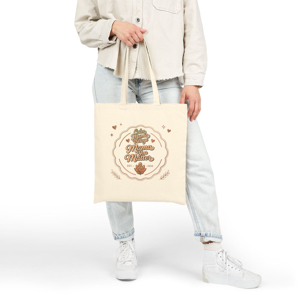 Mama Matters Cotton Tote Bag — 'Being a Mom Matters' Floral Mother's Day Gift
