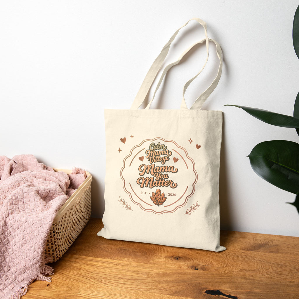 Mama Matters Cotton Tote Bag — 'Being a Mom Matters' Floral Mother's Day Gift
