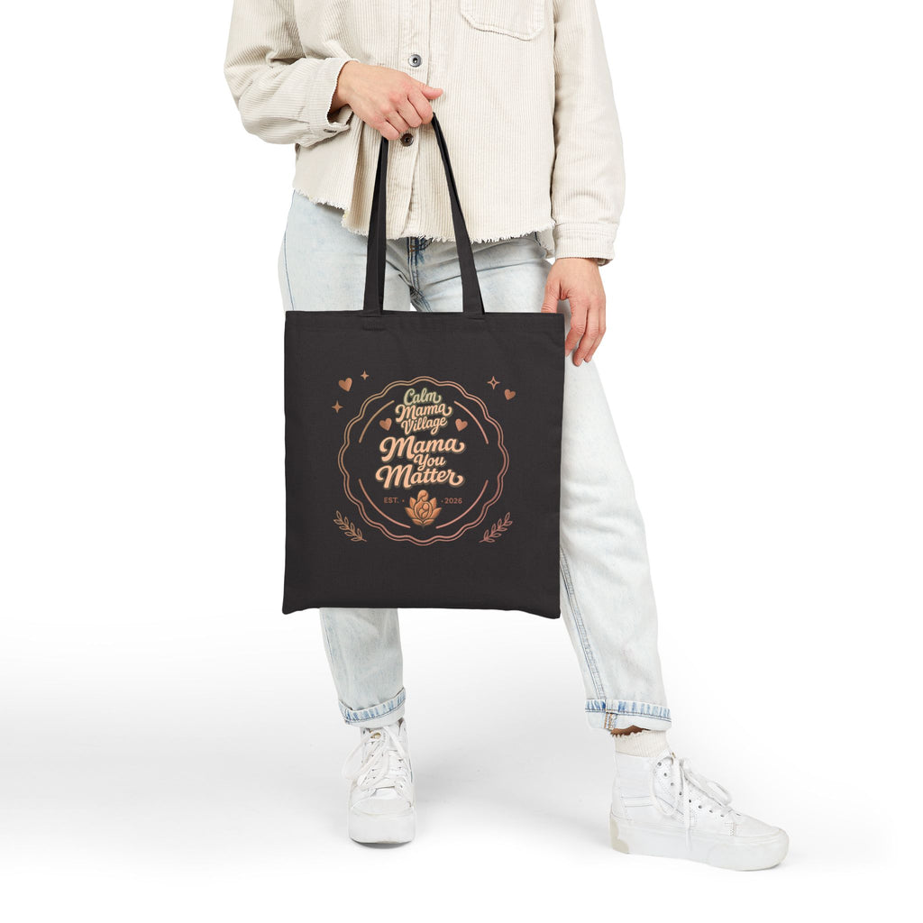 Mama Matters Cotton Tote Bag — 'Being a Mom Matters' Floral Mother's Day Gift
