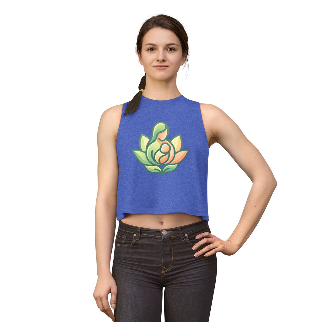 Lotus Motherhood Crop Top — Maternity Mama Graphic Tank